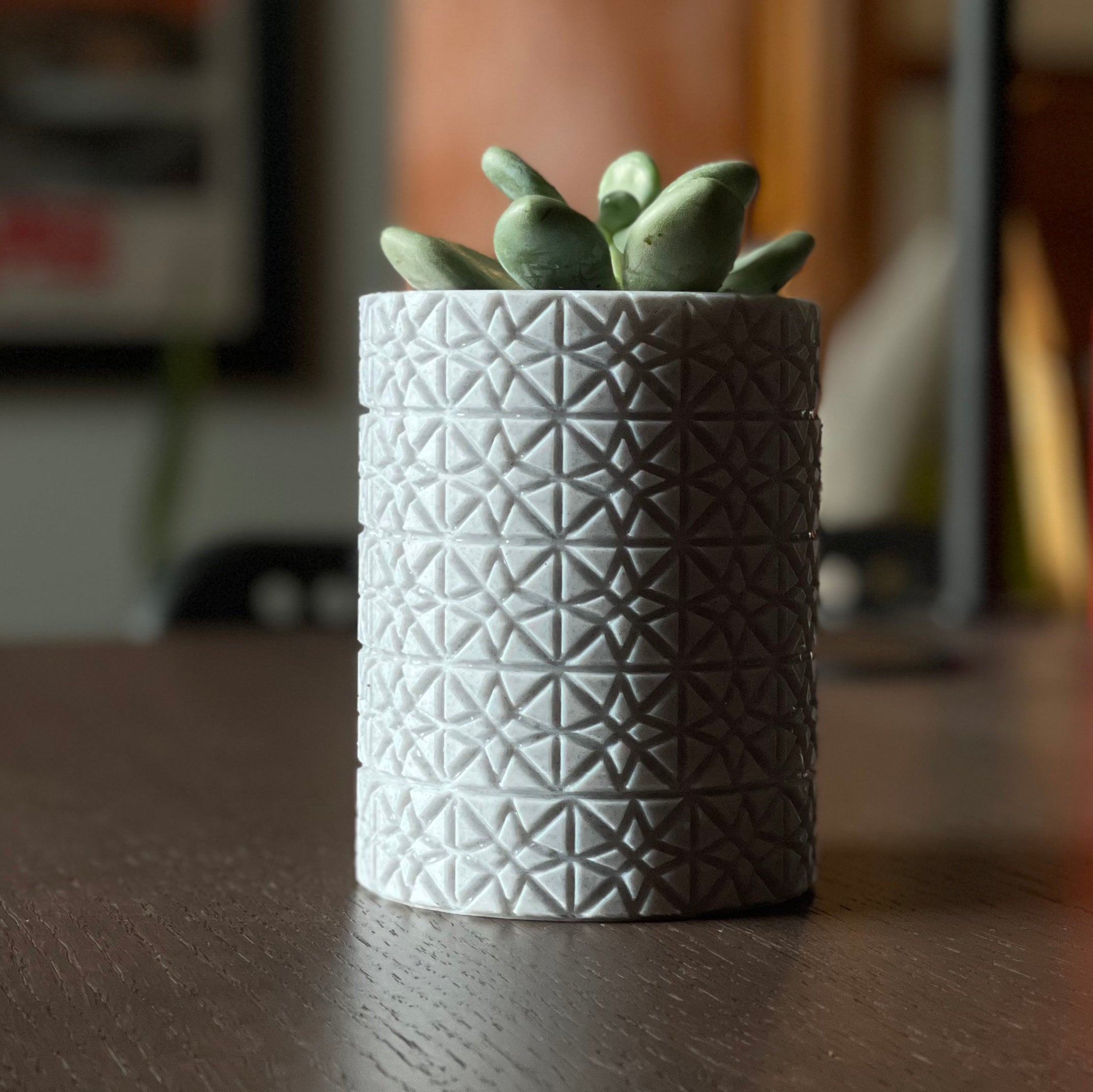 Geometric Inset Column Planter